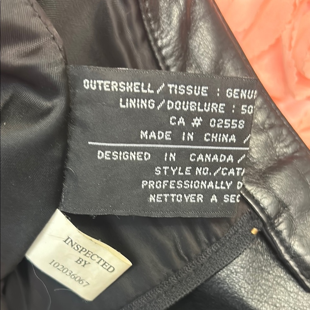 GORGEOUS DANIER Black Leather pants that flare out at the bottom with a zipper. - Picture 14 of 15
